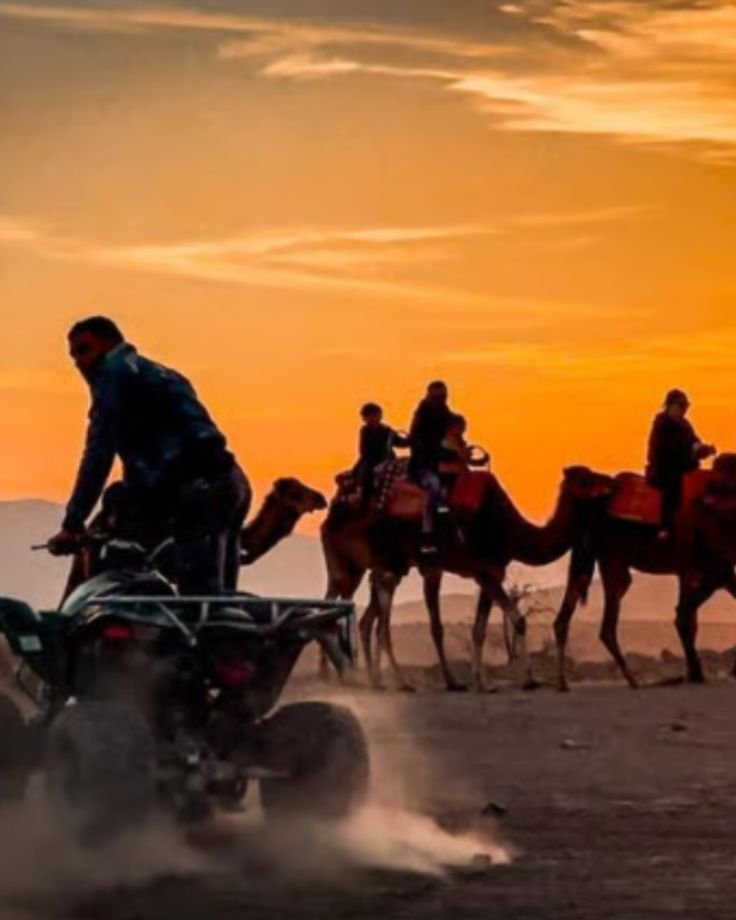 Camel Ride at Sunset in Marrakech